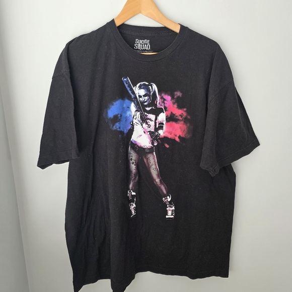 Suicide Squad Harley Quinn Graphic Tee Black T-Shirt Size 2XL - Picture 4 of 9